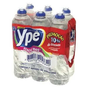 Detergente Líquido Ype 500ml – Fardo com 6 Unidades