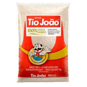 Arroz Tio Joao 1kg Tipo 1 – Fardo com 10 Unidades