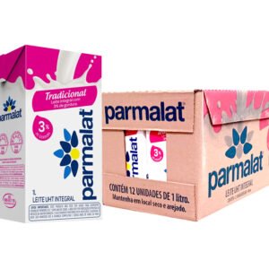Leite Integral Parmalat 1 Litro – Caixa com 12 Unidades